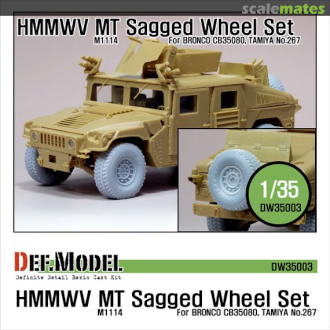 Boxart HMMWV MT Sagged Wheel set DW35003 Def.Model