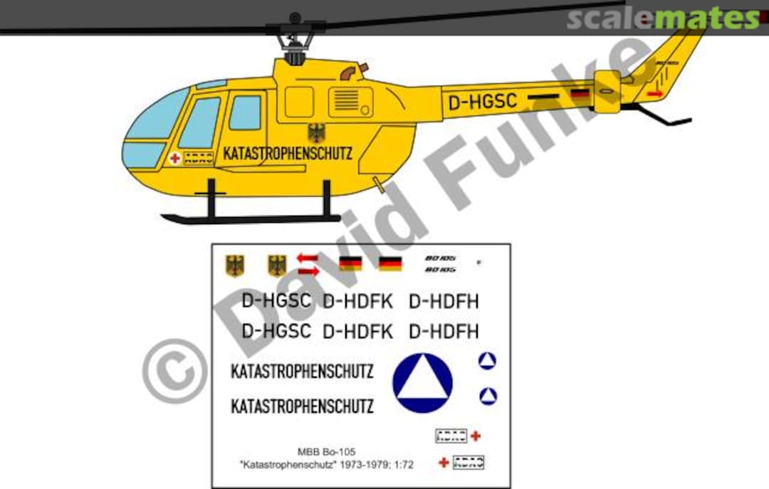 Boxart MBB Bo-105C "Katastrophenschutz" DF10172 DF HeloStuff