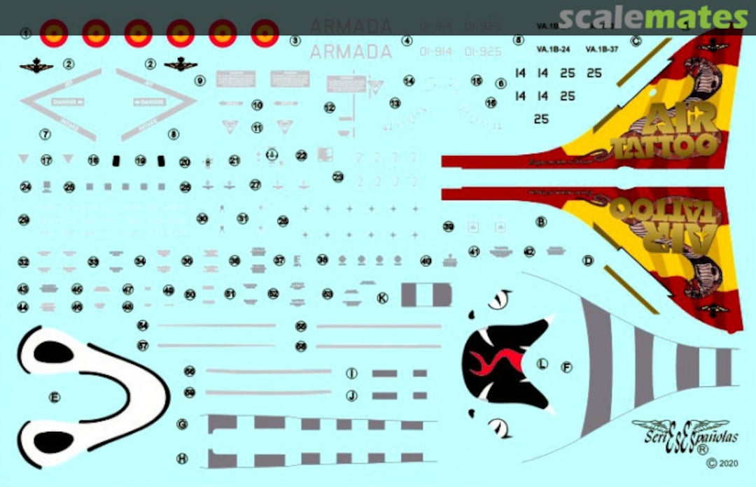 Boxart Air Tattoo 2019 Harrier AV-8B Plus SE2048 Series Españolas