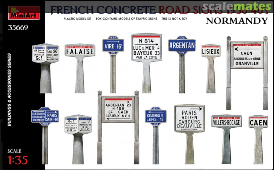 Boxart Concrete Road Signs 35669 MiniArt