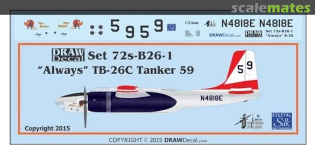 Boxart "Always" TB-26C Tanker 59 72-B26-01 Draw Decal