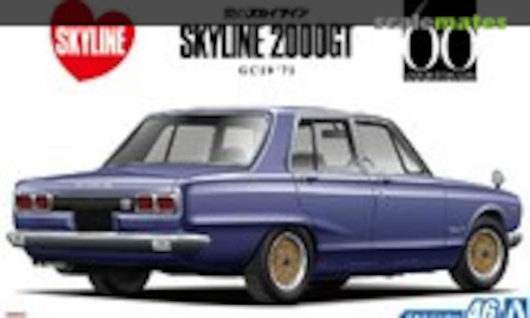 1:24 Nissan GC10 Skyline 2000GT '71 (Aoshima 053478)