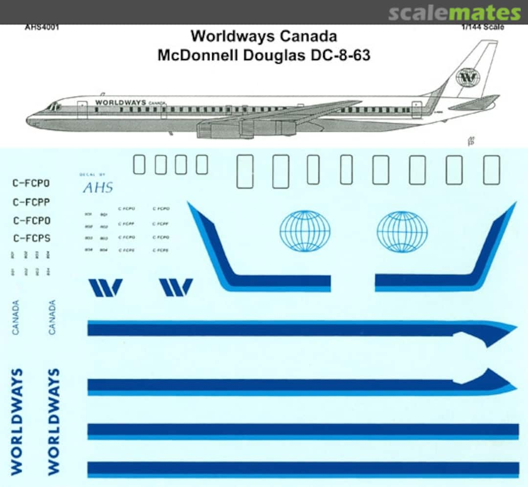 Boxart McDonnell Douglas DC-8-63 AHS4001 Airline Hobby Supplies