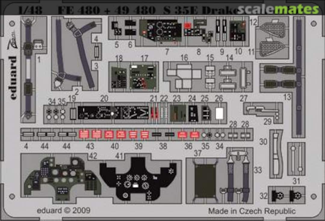 Boxart RF-35 Draken interior FE480 Eduard