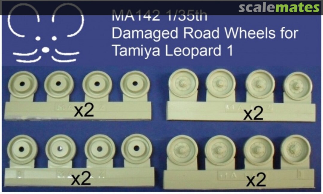 Boxart Leopard 1 damaged / chunked tyres MA142 Mouse House Enterprises