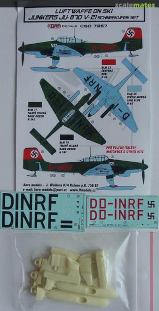 Boxart Junkers Ju-87D V21 on ski CSD 7267 Kora Models