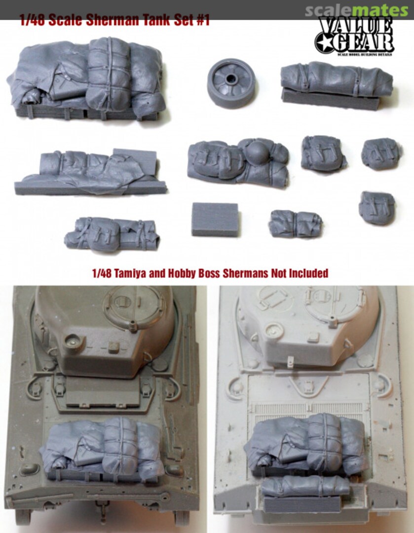 Boxart Sherman Tank Set #1 48SH1 Value Gear