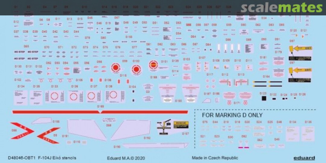 Boxart F-104J Eiko stencils D48046 Eduard