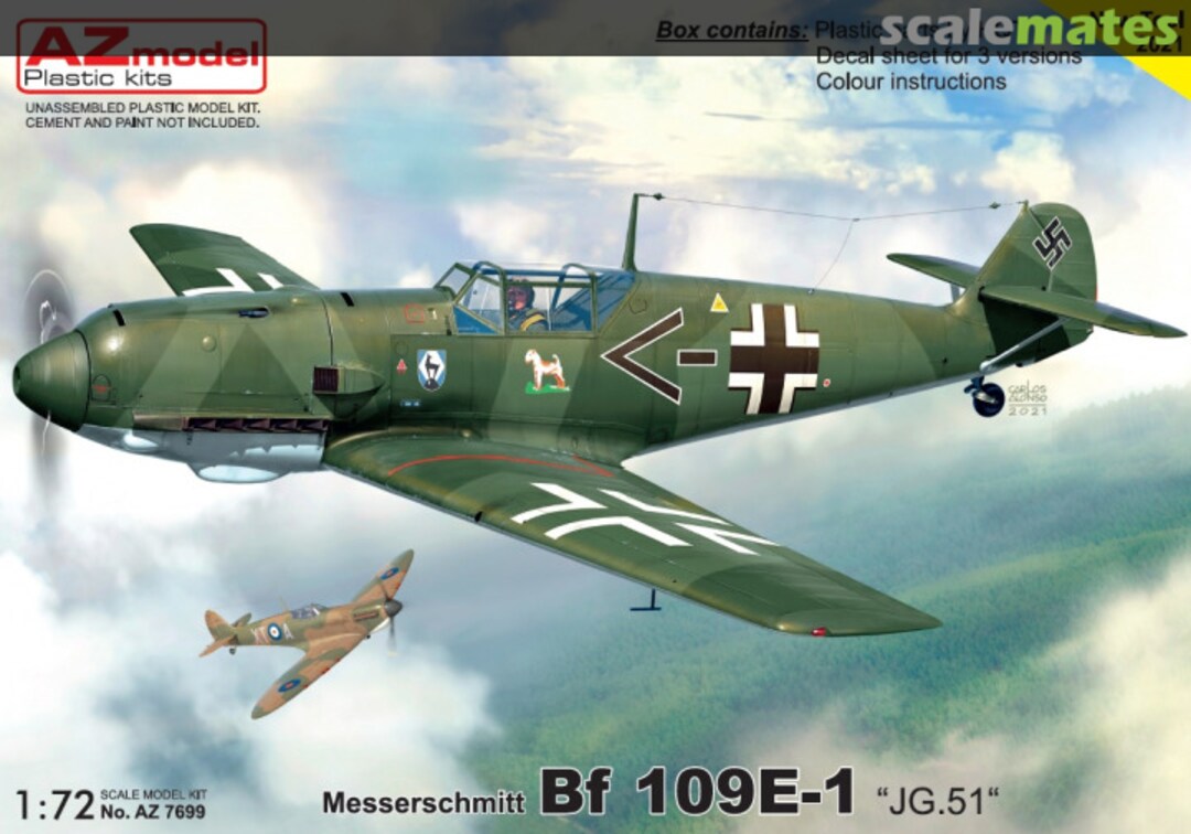 Boxart Messerschmitt Bf 109E-1 AZ7699 AZmodel