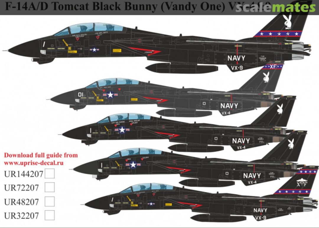 Boxart F-14A/D Tomcat Black Bunny (Vandy One) VX-4 & VX-9 UR144207 UpRise