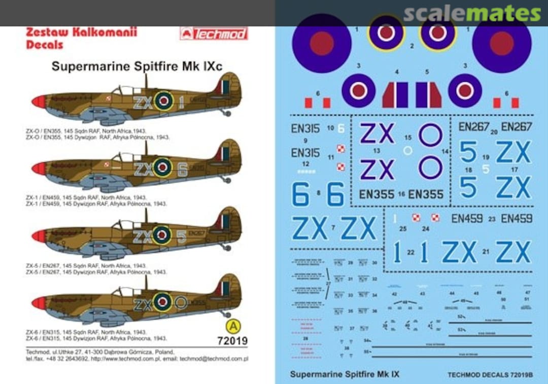 Boxart Supermarine Spitfire Mk.IX 72019 Techmod