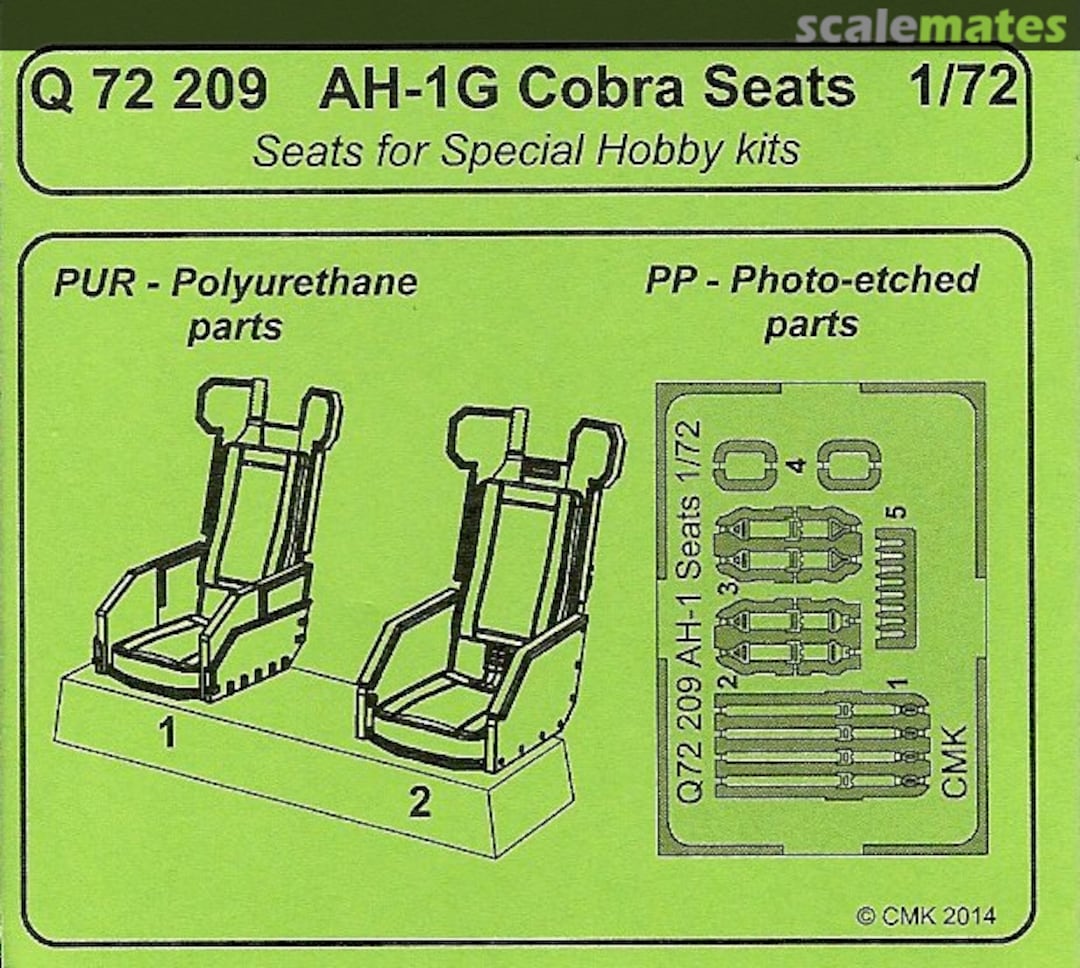 Boxart AH-1G Cobra Seats Q72209 CMK