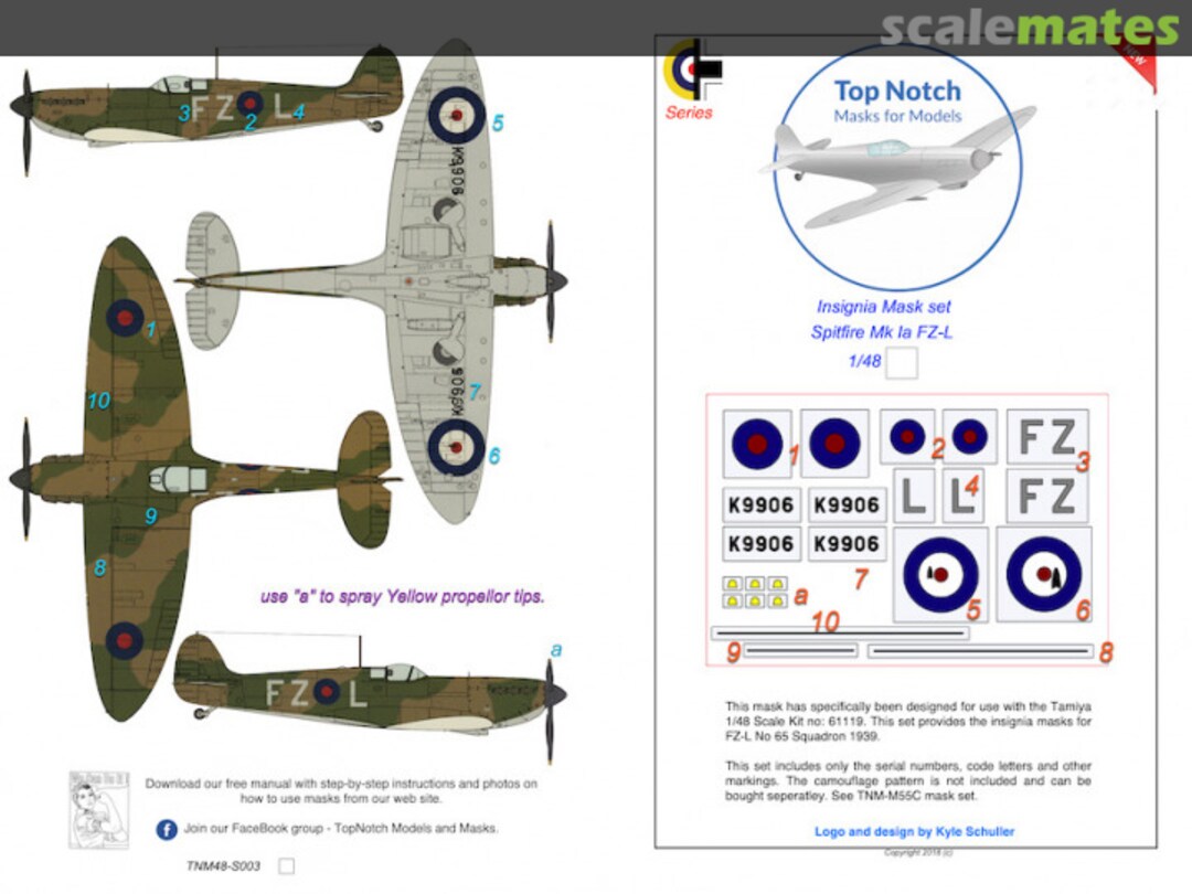 Boxart Spitfire Mk I – FZ-L TNM48-S003 TopNotch