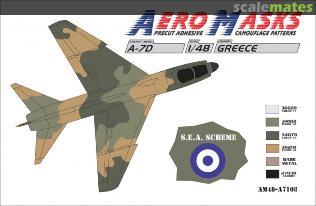 Boxart A-7D/E Greece SEA Scheme AM48-A710 AeroMasks