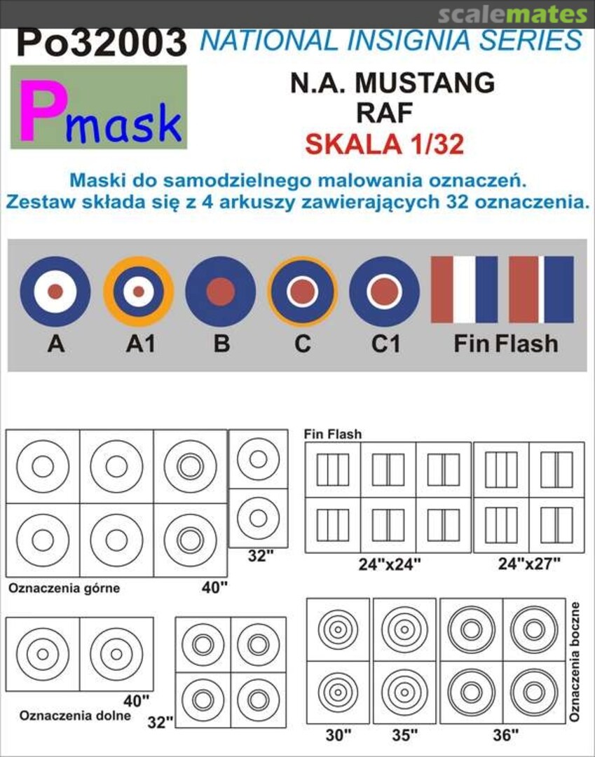 Boxart N.A. Mustang RAF PO32003 Pmask