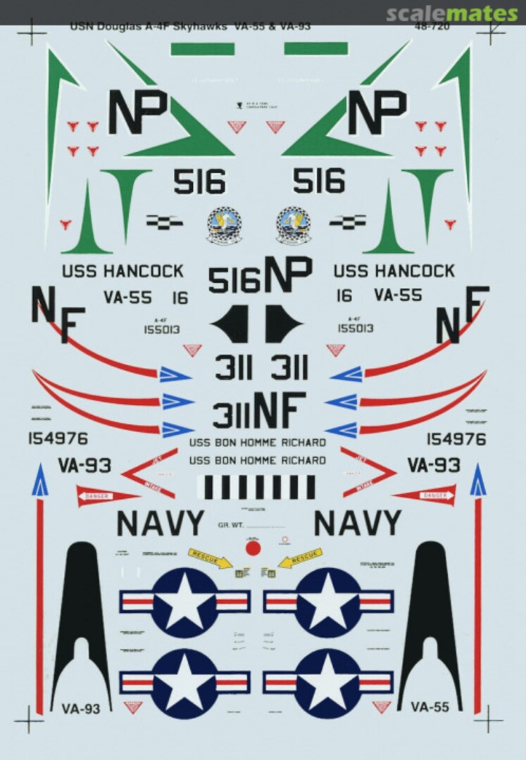 Boxart USN A-4 Skyhawks 48-0720 SuperScale International