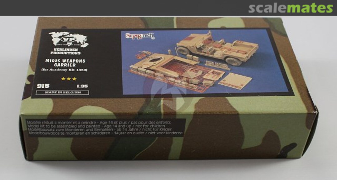 Boxart M1025 Hummer weapons carrier (Academy) 915 Verlinden Productions