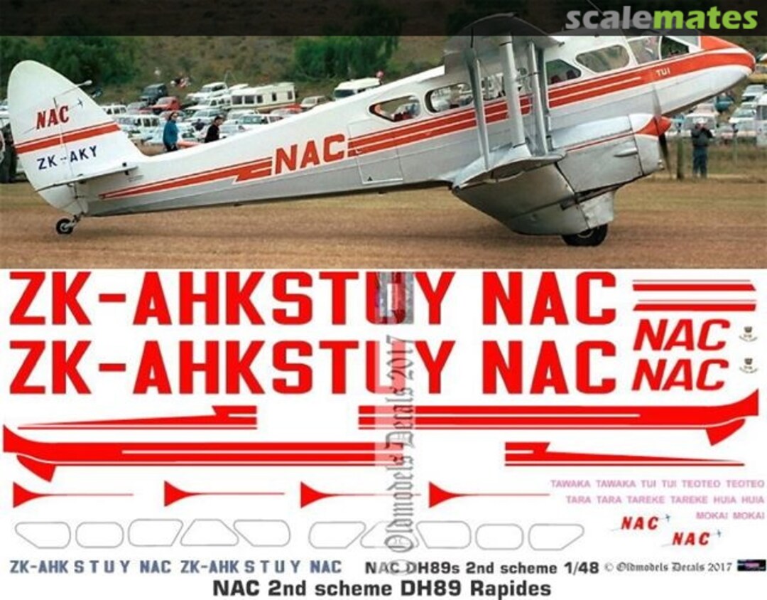 Boxart NAC 2nd scheme DH89 Rapides OMD0422 Oldmodels Decals