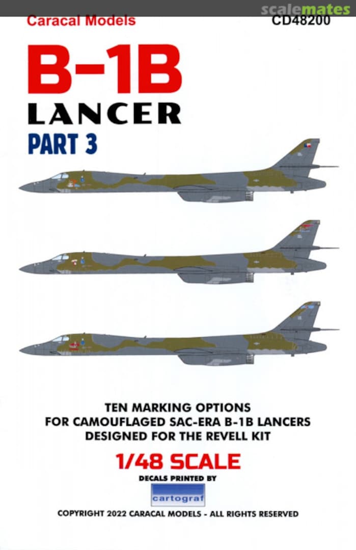 Boxart B-1B Lancer Part 3 CD48200 Caracal Models