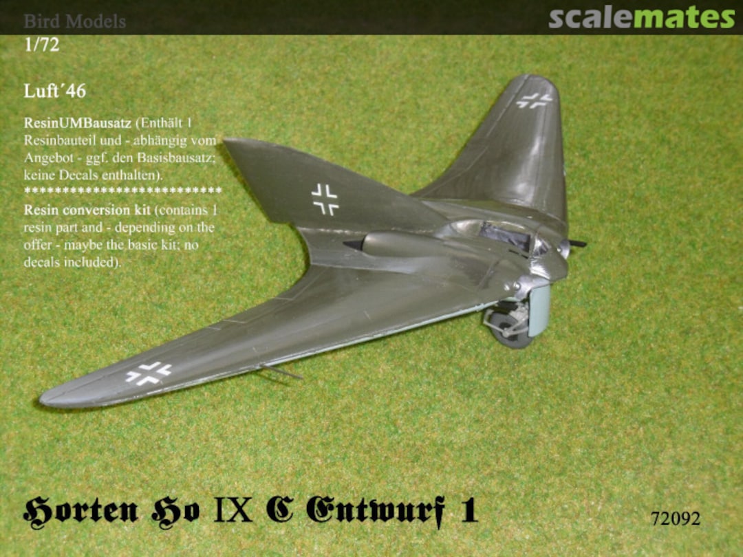 Boxart Horten Ho IXc 72092 Bird Models