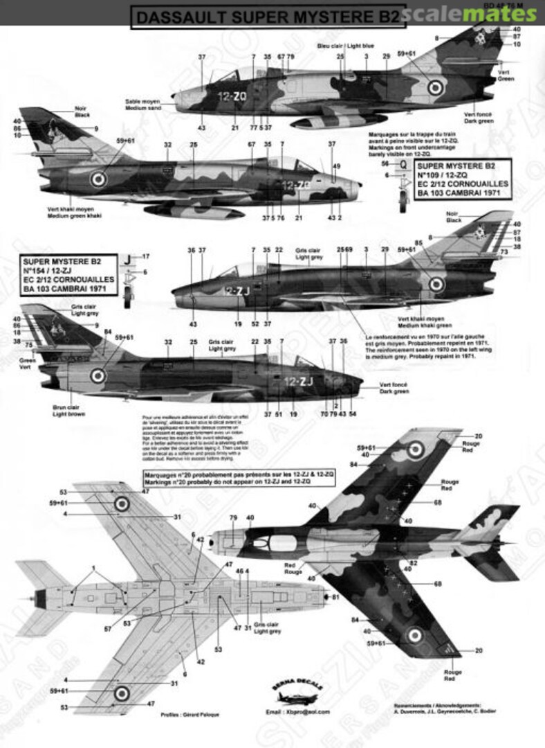 Boxart Super Mystère B.2 part 3 (reprinted) BD 48-76M Berna Decals