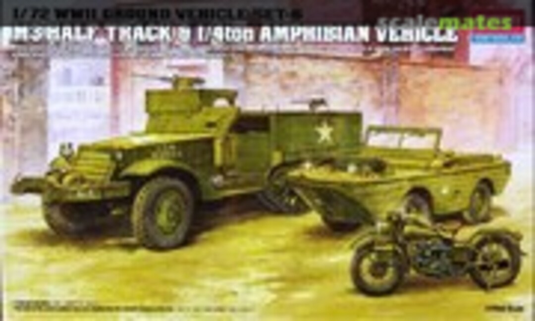 1:72 M3 Half Track &amp; 1/4ton Amphibian Vehicle (Academy 13408)