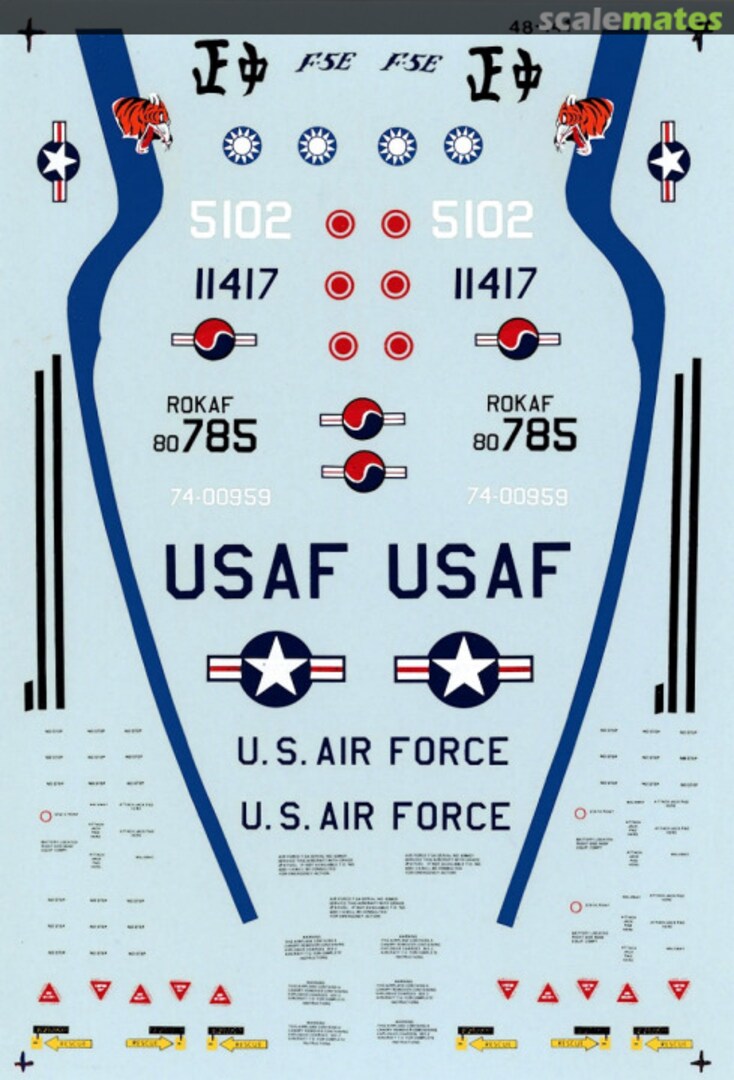 Boxart F-5E Tiger II 48-0141 Microscale