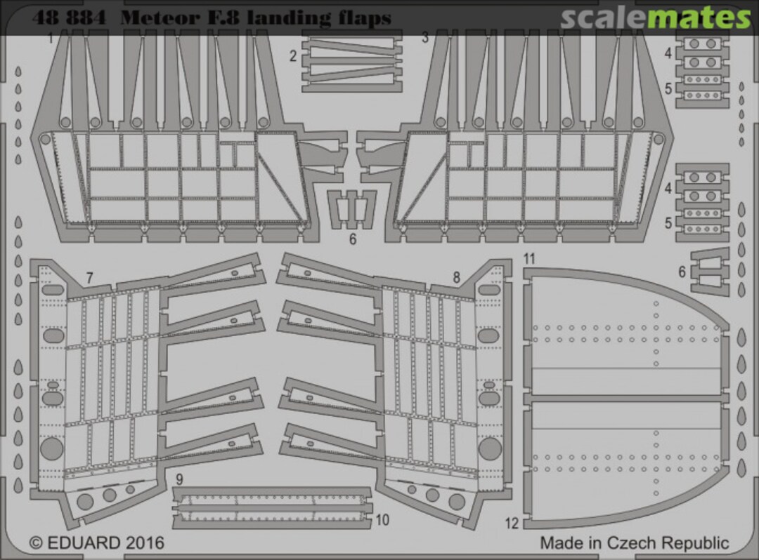 Boxart Gloster Meteor F.8 - PE Landing Flaps 48884 Eduard