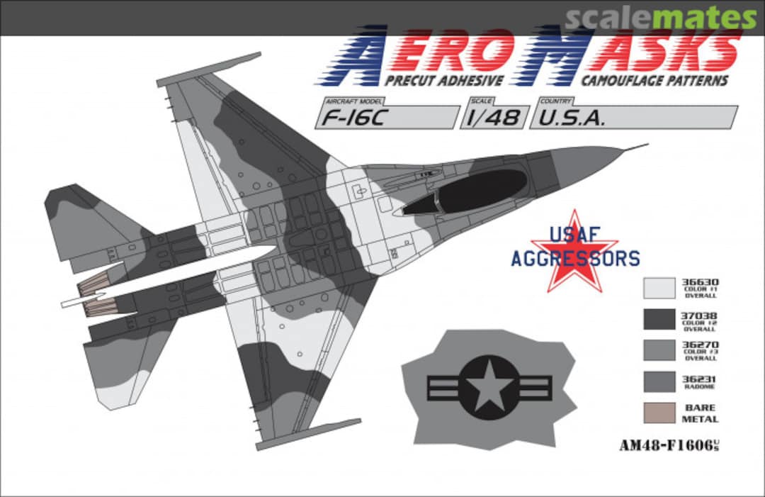 Boxart F-16C USA USAF Aggressors AM48-F1606 AeroMasks