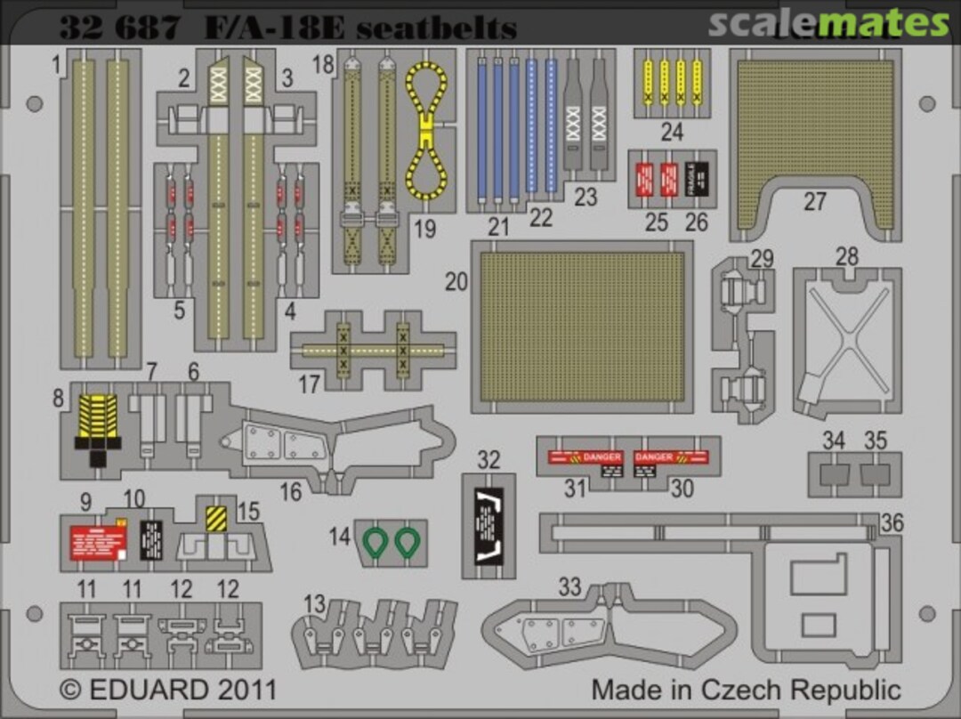 Boxart F/A-18E seatbelts 32687 Eduard