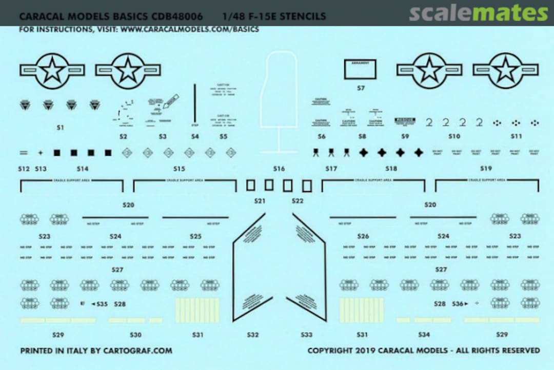 Boxart F-15E Stencils CDB48006 Caracal Models