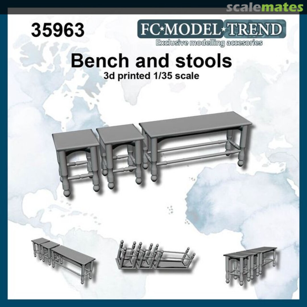 Boxart Bench and stools 35963 FC Model Trend