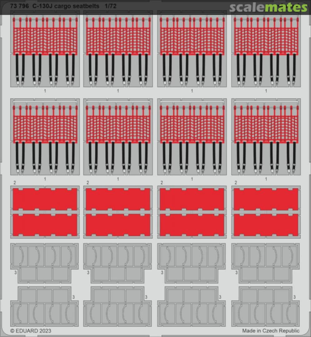 Boxart C-130J cargo seatbelts 73796 Eduard