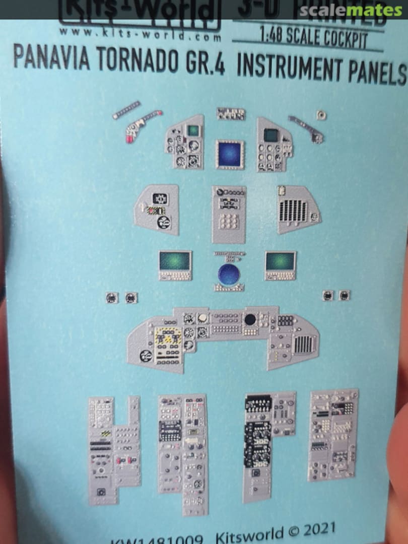 Boxart Panavia Tornado GR.4 cockpit instrumentation (screens off) KW3D1481009 Kits-World