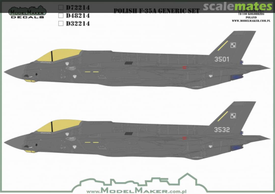 Boxart Polish F-35A Generic Set D48214 ModelMaker