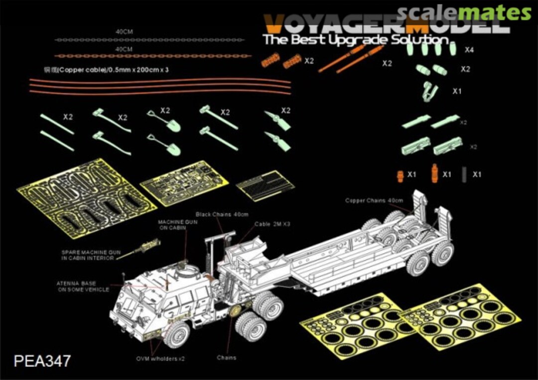 Boxart US M26 Recover Vehicle additional parts PEA347 Voyager Model