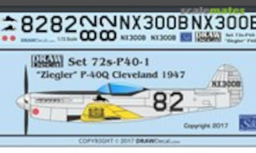 1:72 &quot;Ziegler&quot; P-40Q Cleveland 1947 (Draw Decal 72-P40-1)