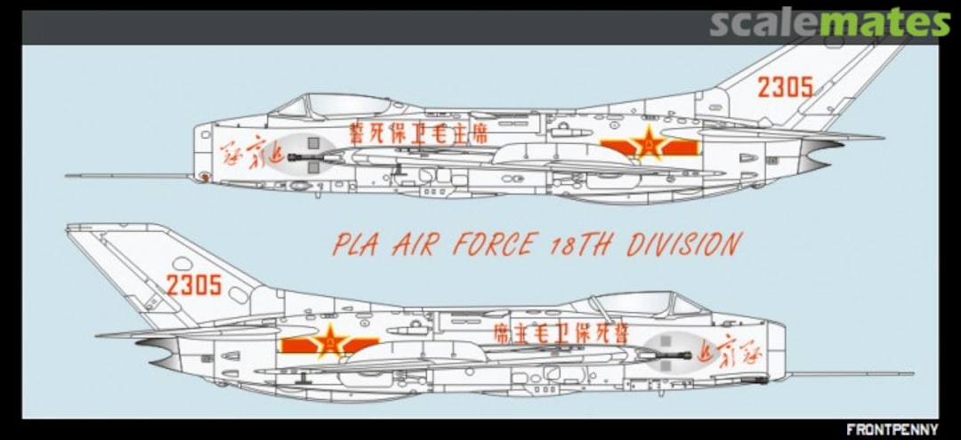 Boxart PLAAF & PLAN decals J-6 Retirement Special Set FP72018 Frontpenny