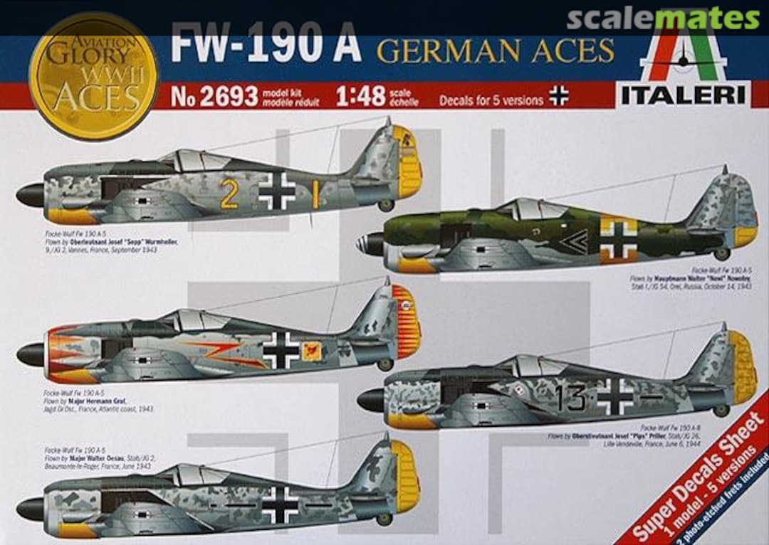 Boxart Fw-190 A German Aces 2693 Italeri