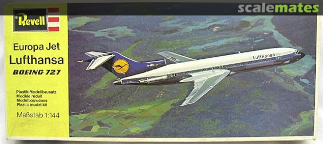 Boxart Lufthansa Boeing 727 H-240 Revell