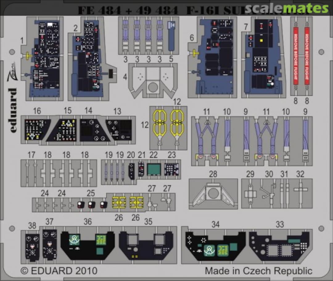 Boxart F-16I SUFA interior S.A. FE484 Eduard