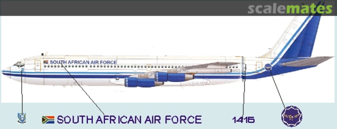 Boxart SAAF Boeing 707 MAV-720165 MAV Decals