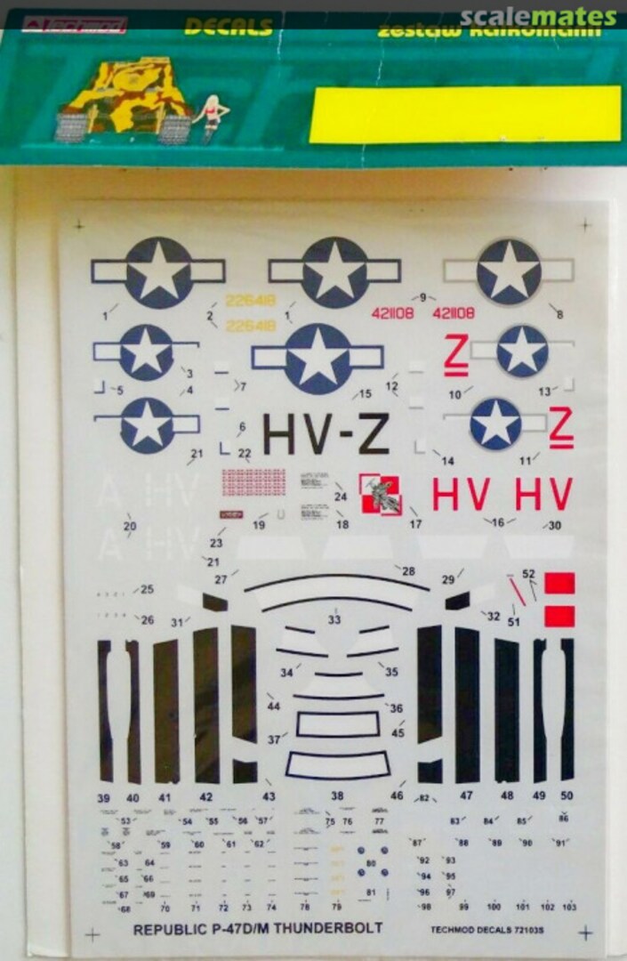Boxart Republic P-47D/M Thunderbolt 72103S Techmod