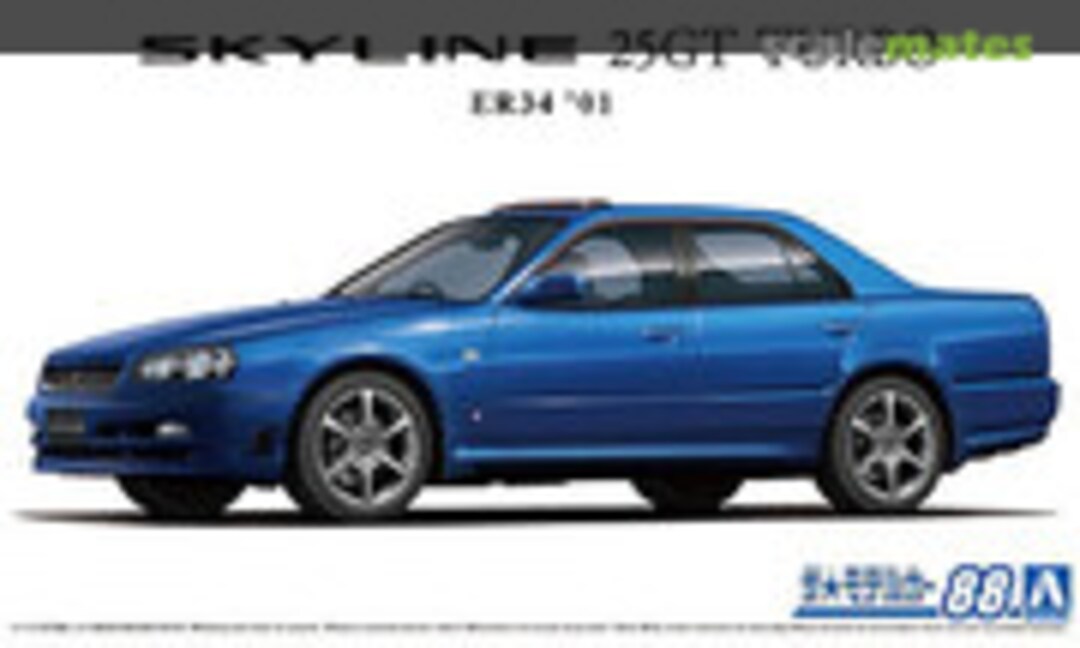 1:24 Nissan ER34 Skyline 25GT Turbo '01 (Aoshima 061725)