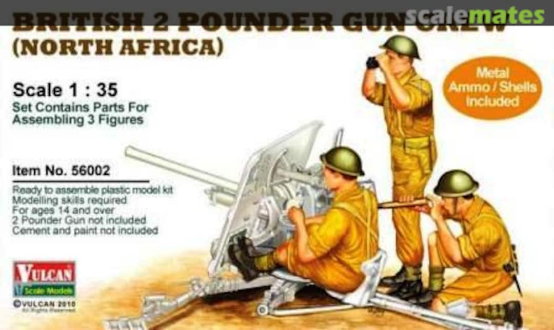 Boxart 2 Pounder Gun Crew 56002 Vulcan Scale Models