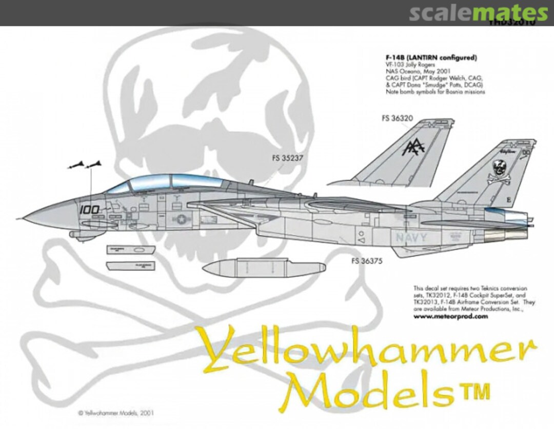 Boxart F-14B Tomcat YHD32010 Yellowhammer Models