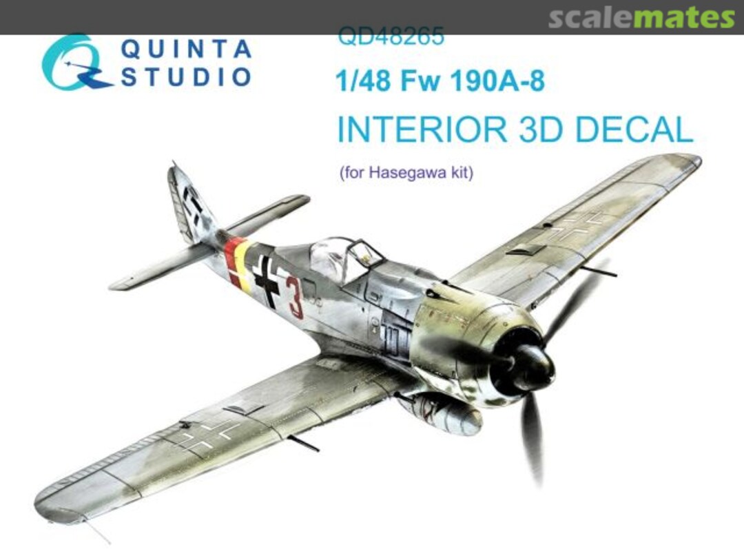 Boxart Fw 190A-8 interior 3D decals QD48265 Quinta Studio