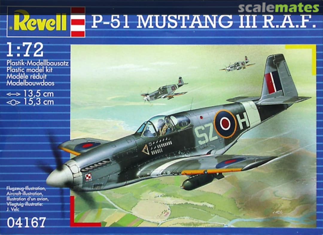 Boxart P-51 Mustang III R.A.F. 04167 Revell