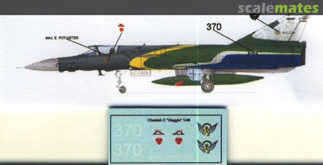 Boxart SAAF Cheetah C MAV-480133 MAV Decals