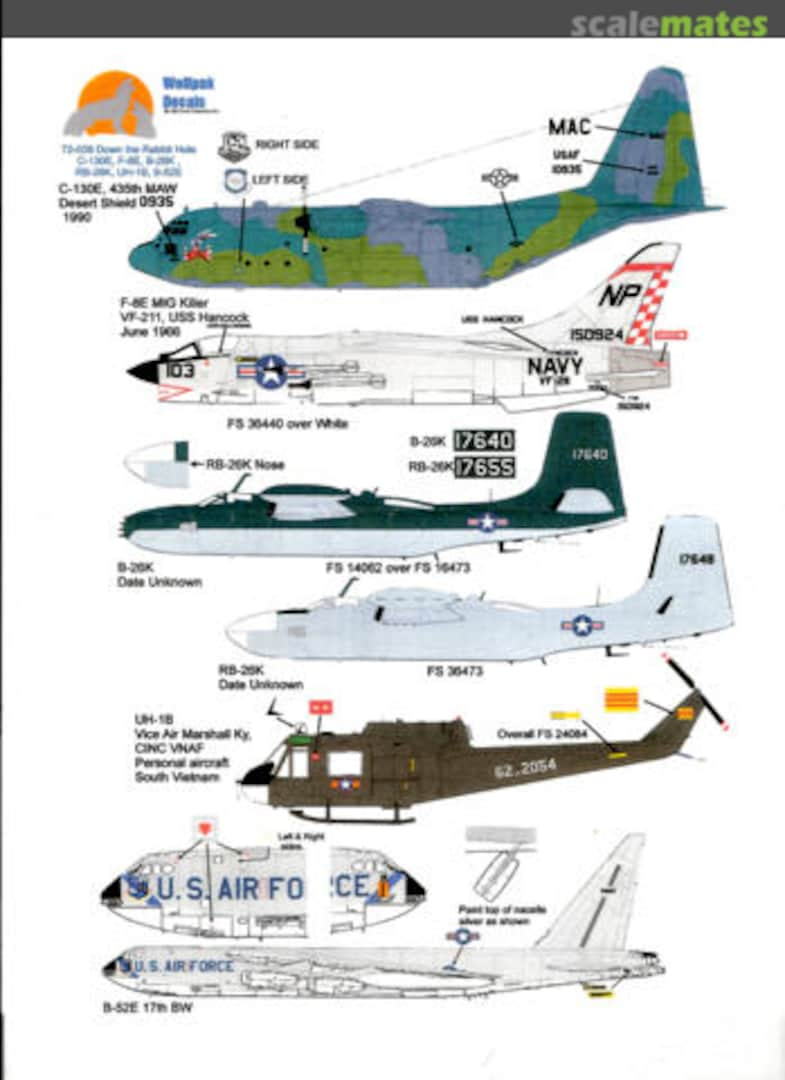 Boxart Down the Rabbit Hole 72-039 Wolfpak Decals